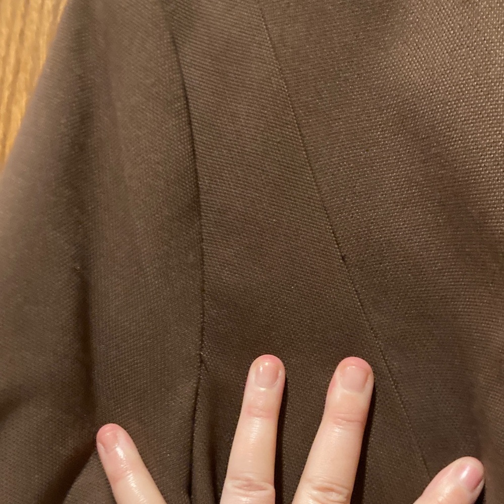 Chocolate brown Lane Bryant collarless blazer - size 20 - Picture 4 of 7